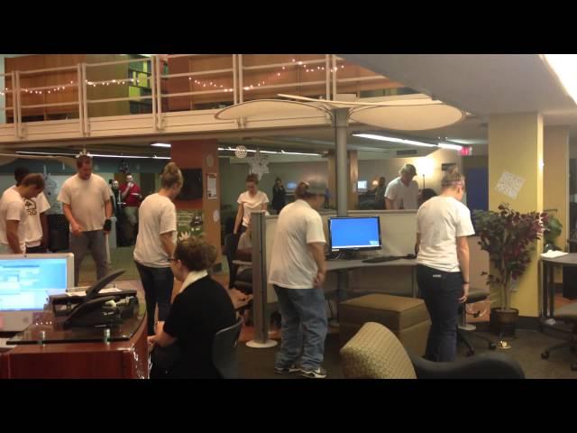 Flash mob in WCU Hunter Library