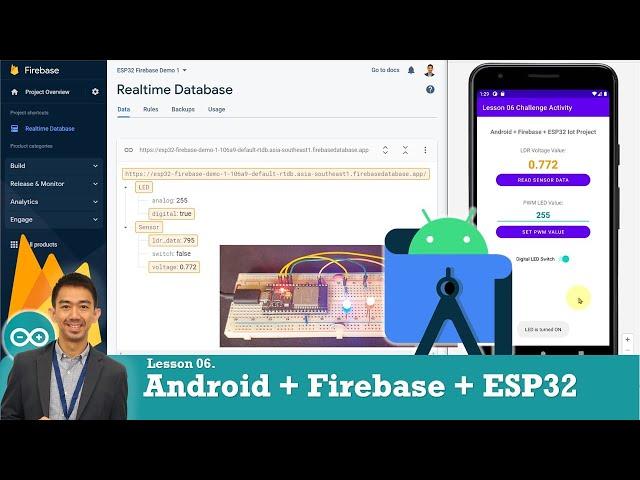 06. ESP32 + Firebase Realtime Database + Android Studio  - IoT Development