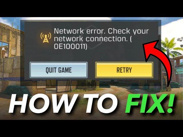 How To Fix "NETWORK CONNECTION ERROR" In COD Mobile