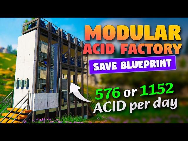 Passive Modular ACID Factory (Saved as A Blueprint!) | 576 or 1152 Acid per Day | ONCE HUMAN