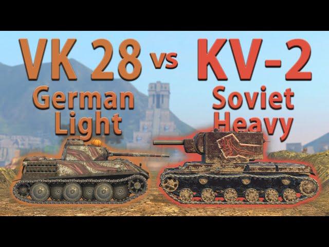 WOT Blitz Face Off || VK 28.01 vs KV-2