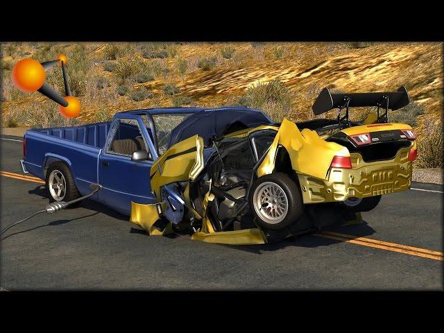 BeamNG Drive Random Vehicle #32 Crash Testing #143 - Insanegaz