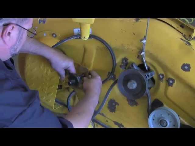 How to repair a mower deck  belt tension pivot arm