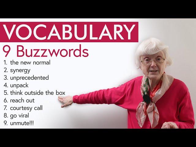 English Vocabulary Builder: Learn 9 BUZZWORDS