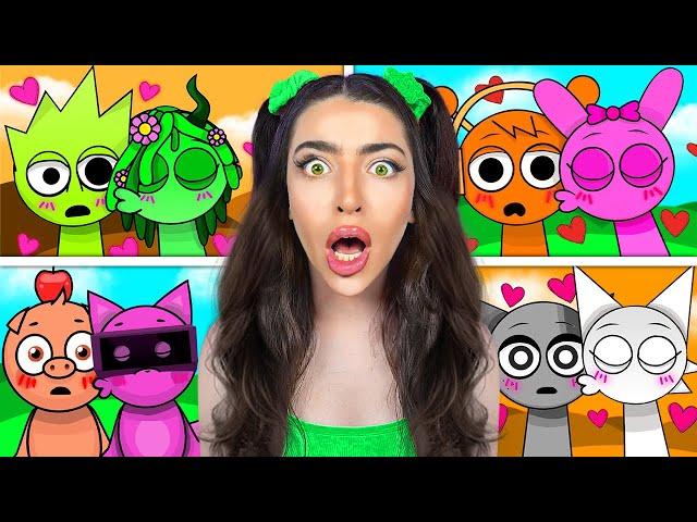 ALL SPRUNKI COUPLES UNLOCKED!!! (SINNER KISS EDITION - ALL REACTIONS)