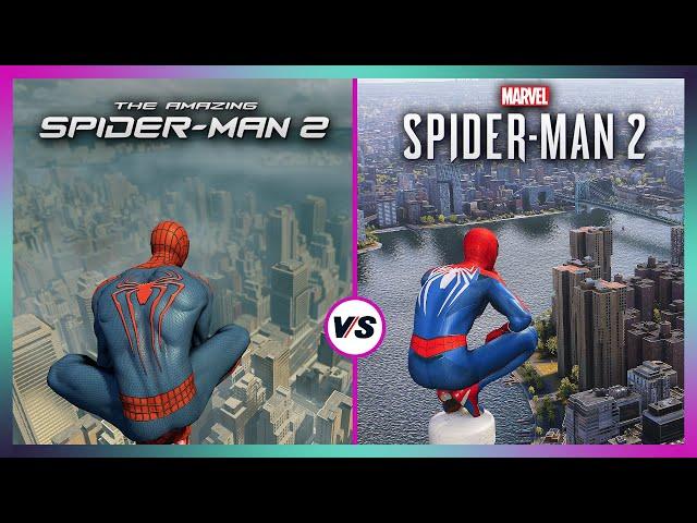 The Amazing Spider-Man 2 vs Marvel's Spider-Man 2 - Gameplay Physics and Details Comparison