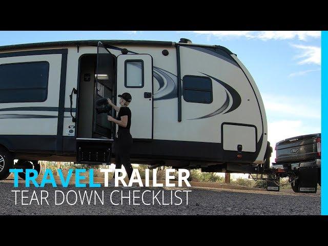 RV NEWBIE: TEAR DOWN CHECKLIST (KYD)