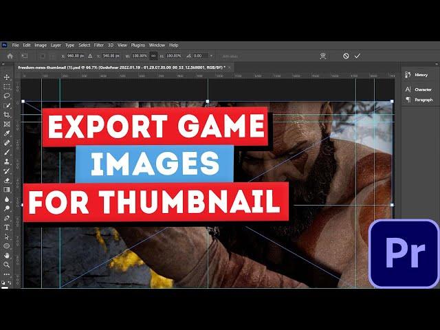 How to Select and Export Images from Gameplay for Thumbnail - Adobe Premiere Pro