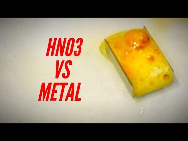 HNO3 Nitric acid reaction on metal