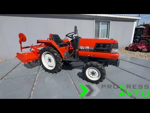 KUBOTA GL19 - Японский трактор с фрезой RL15G и трехточечной навеской