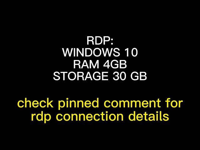 FREE RDP 2023 (4gb windows 10)