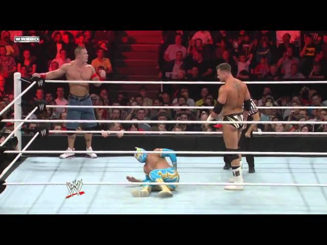 Raw: John Cena & Sin Cara vs. The Miz & Alex Riley