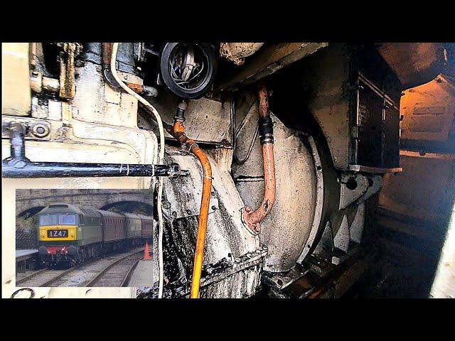 A glimpse inside Class 47's engine room at Ecclesbourne Valley Railway