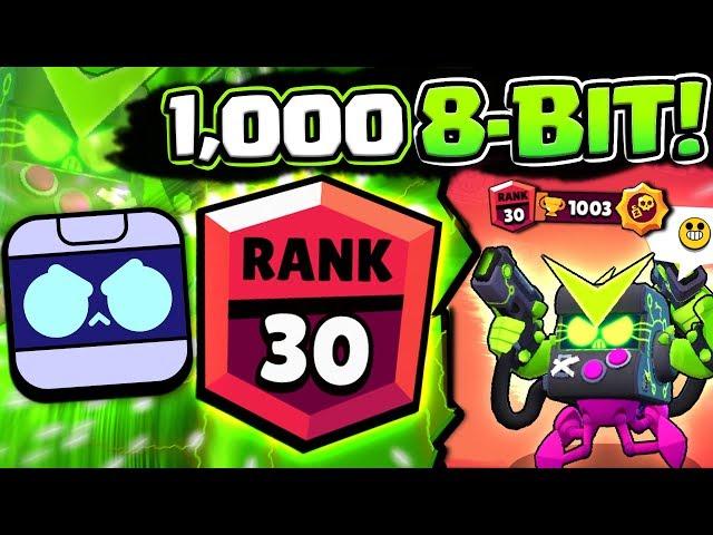 1000 8-BIT IN SHOWDOWN WITH BEST SKIN! RANK 30 8BIT GAMEPLAY IN BRAWL STARS!