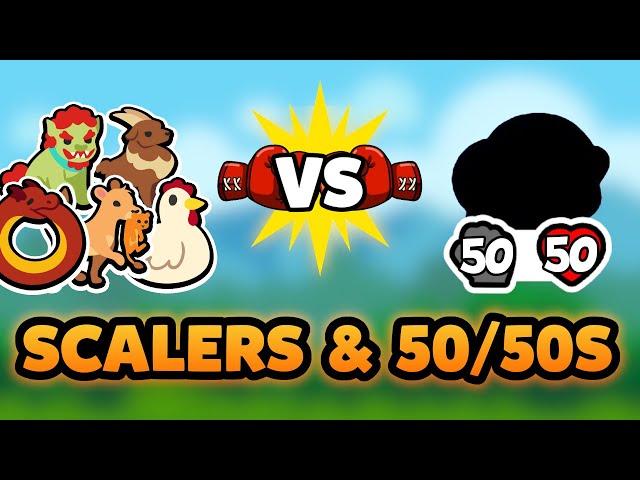 Super Auto Pets but we can only use SHOP SCALERS & 50/50S