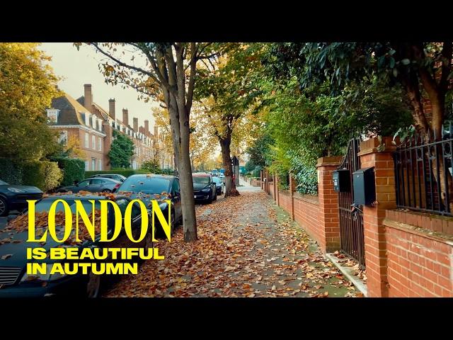 London is Beautiful in Autumn, Walking Tour 4K