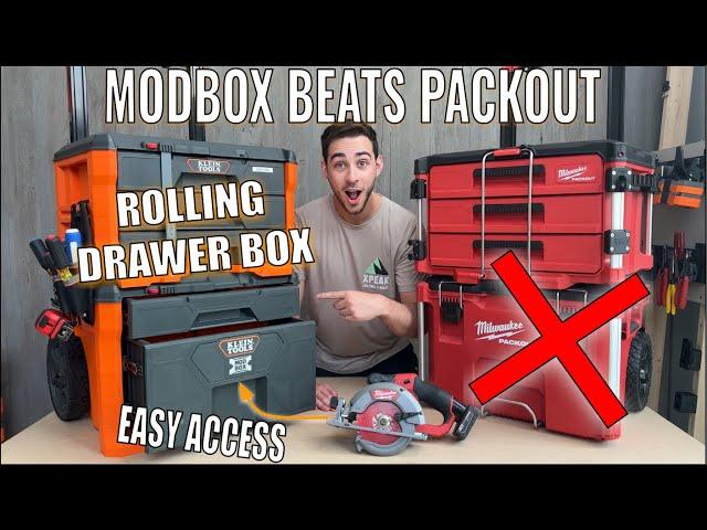 Milwaukee Packout users are JEALOUS of the NEW KLEIN MODBOX ROLLING DRAWER