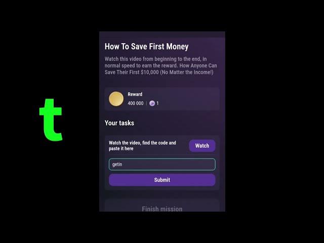 How To Save First Money | TapSwap Video Code | 4 November TapSwap Youtube Video Code