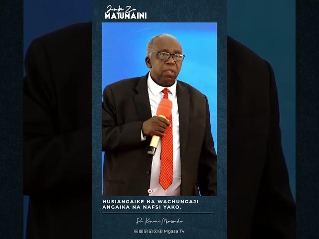 PR. KENANI MWASOMOLA || HUSIANGAIKE NA WACHUNGAJI ANGAIKA NA NAFSI YAKO