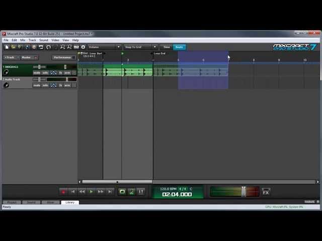 Mixcraft 7 Arming and Recording Tracks: Loop Mode