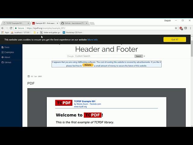 Using tcpdf generate pdf in php part1