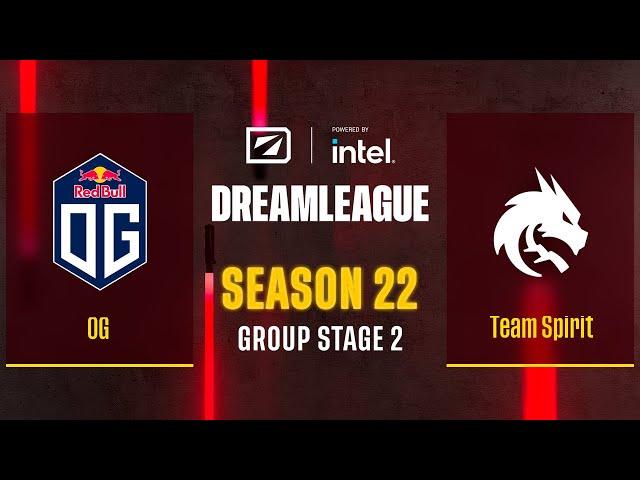 Dota2 - OG vs Team Spirit - Game 1 - DreamLeague Season 22 - Group Stage 2