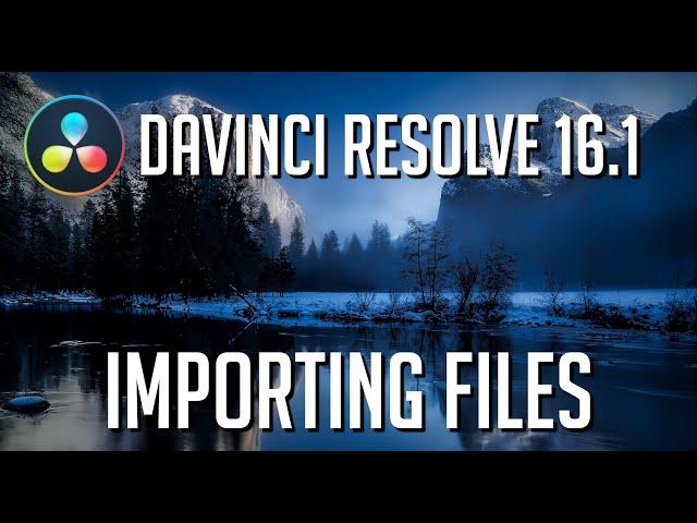 5 Ways to Import Media Files to DaVinci Resolve 16.1 Tutorial