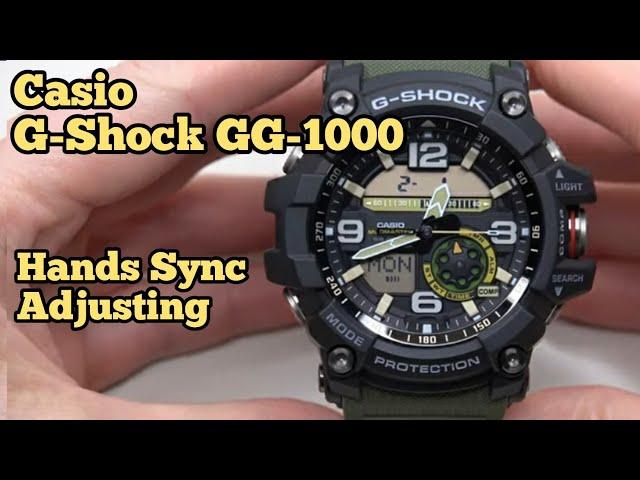 Casio G-Shock Mudmaster Hands Setting GG-1000 G Shock Time Adjust, G Shock Time setting