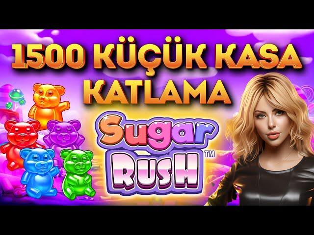 SLOT OYUNLARI ⭐️ SUGAR RUSH ⭐️ 1500 KÜÇÜK KASA KATLAMA, 0'DAN GÜZEL KAZANÇ! #slotoyunları #casino