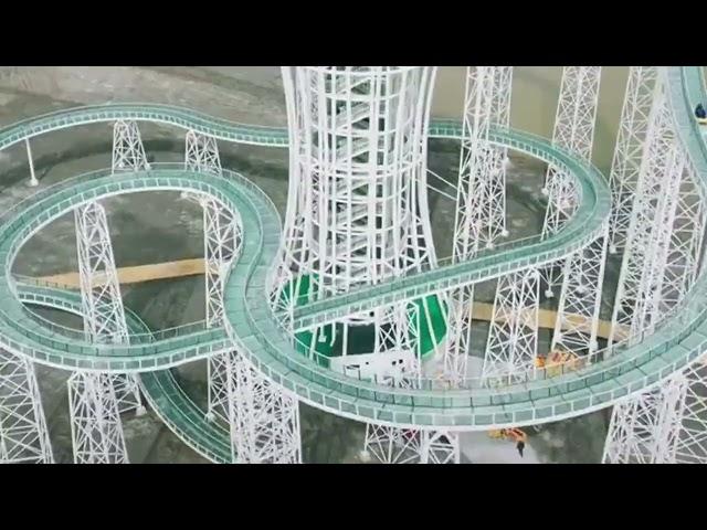 The zhongzheng group glass water slide