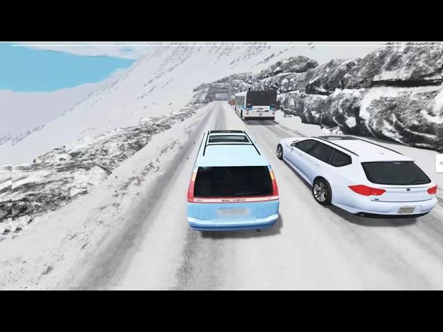 BeamNG Mammoth valley rear end crash