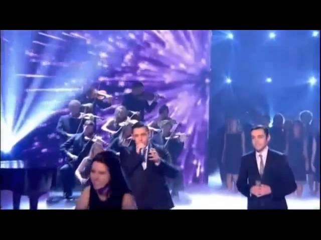 Simon Cowell Get hit by eggs on  Richard and Adam Britain's Got Talent 2013 final