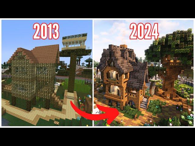 ¡Transformando mi PRIMER MUNDO de Minecraft 10 años después! #minecrafter #transformación