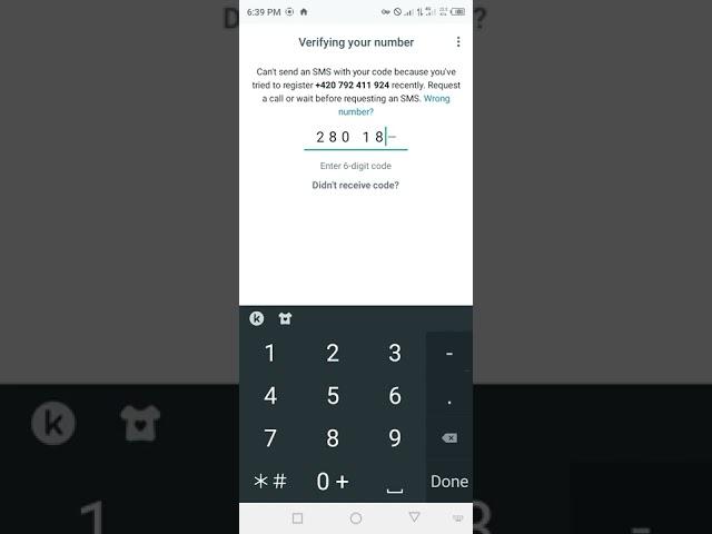 whatsapp verification code is not correct
