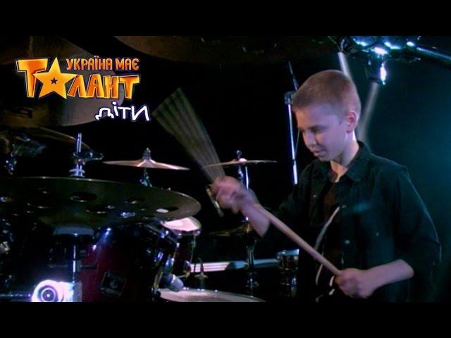 Young drummer on Ukraine's Got Talent. Live