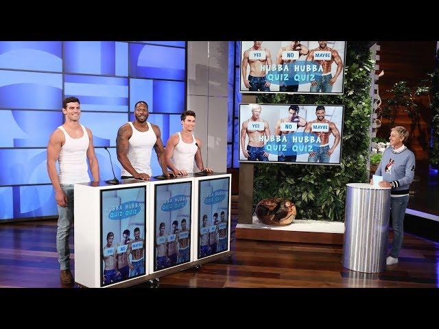 Ellen Challenges More Hotties in Hubba Hubba Quiz Quiz