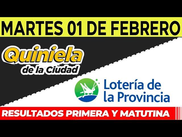 Quinielas Primera y matutina de La Ciudad y Buenos Aires Martes 1 de Febrero