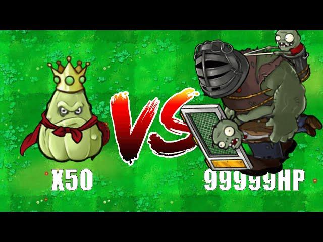 50 Plants VS Gargantuar King, Who Will Win? PVZ Hybrid Challenge