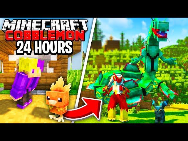 I Spent 24 Hours in Minecraft's NEWEST Pokemon Mod!