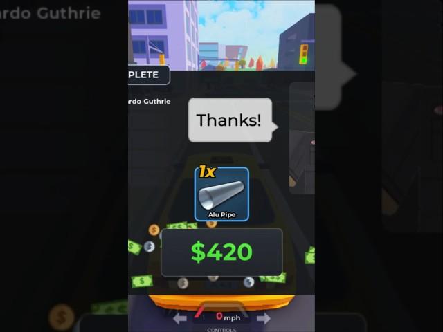 Fast Delivery Get Alu Pipe Item #taxiboss #robloxgames #roblox #viralvideo #fyppp #shorts