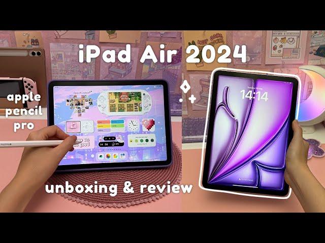 NEW iPad Air 2024 Unboxing & Review | Apple Pencil Pro + accessories, iPad Air M2