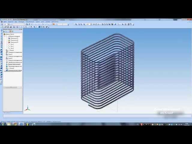 Компас 3D уроки - квадратная пружина