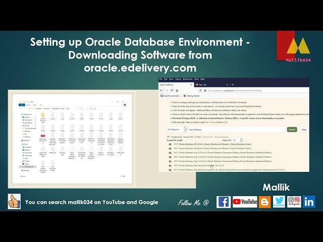 Setting up Oracle Database Environment - Downloading Software from oracle.edelivery.com