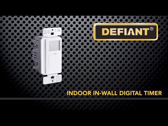 32648: Defiant 7-Day In-Wall Timer - Installation and Setup