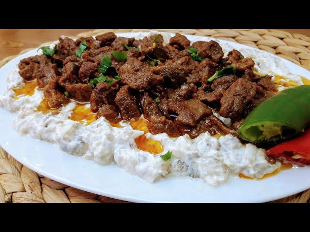 Alinazik Tarifi Etli (Antep Usulü) / Ali Nazik Nasıl Yapılır / Alinazik Kebap / Antep Yemekleri