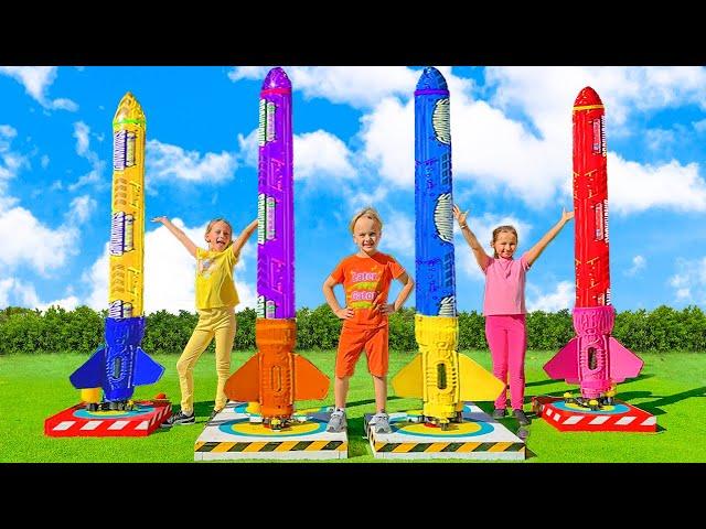 Chris and Friends Toy Rockets Challenge