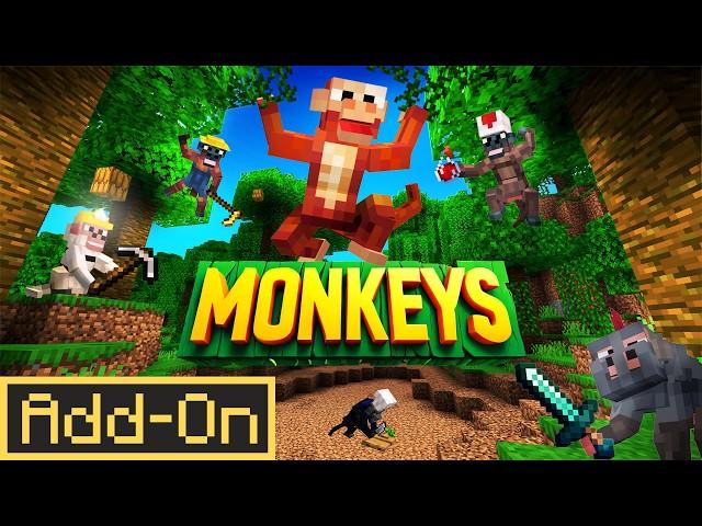 WORKER MONKEYS ADDON for Minecraft Bedrock CHANGE Everything