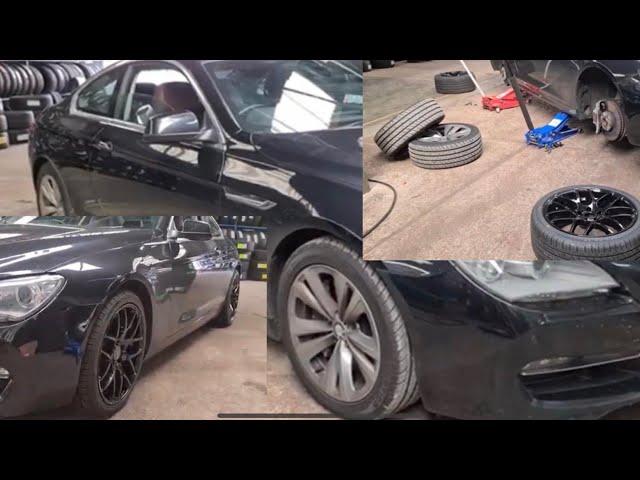 BMW 6 Series upgraded black 19 inch wheels Full HD 1080p