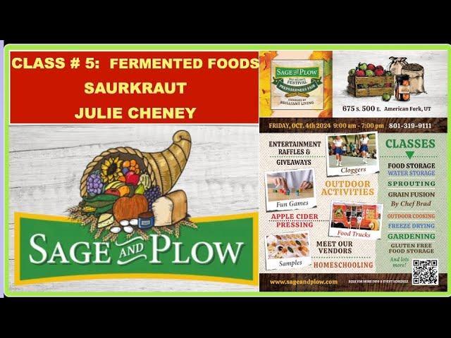 Class 5 - Fermented Foods - Healing Our Gut with Saurkrauts - Julie Cheney   Sage and Plow