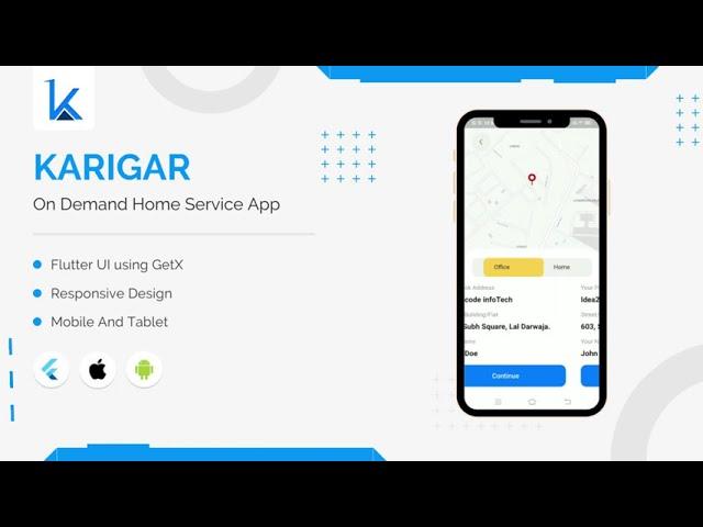 Karigar - On-Demand Service (Handyman) Flutter UI/UX using GetX State management